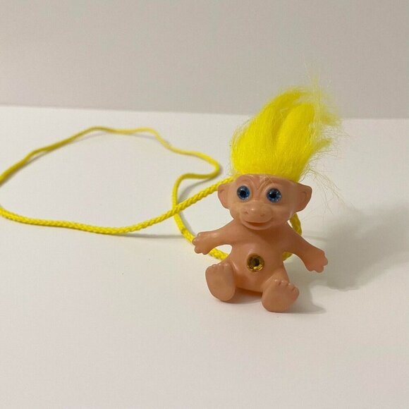 Vintage Troll Doll Necklace Made in Korea Collectible Toy - Picture 12 of 16